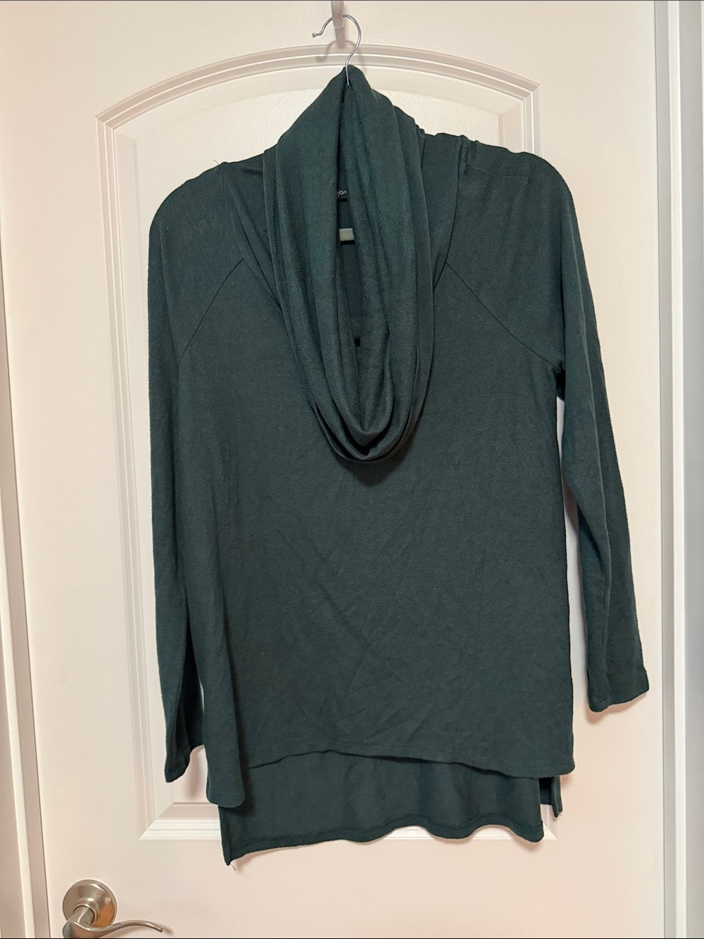 Gibson Deep Teal Cowl Neck Sweater